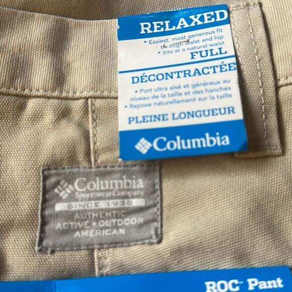 Columbia Relaxed Fit Khaki Pants Omni Shade UPF 50 NEW size W34 x L32” - Picture 7 of 9